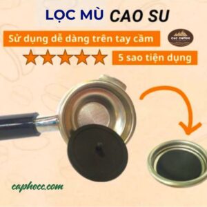 Lọc mù cao su 50mm vệ sinh máy pha cafe